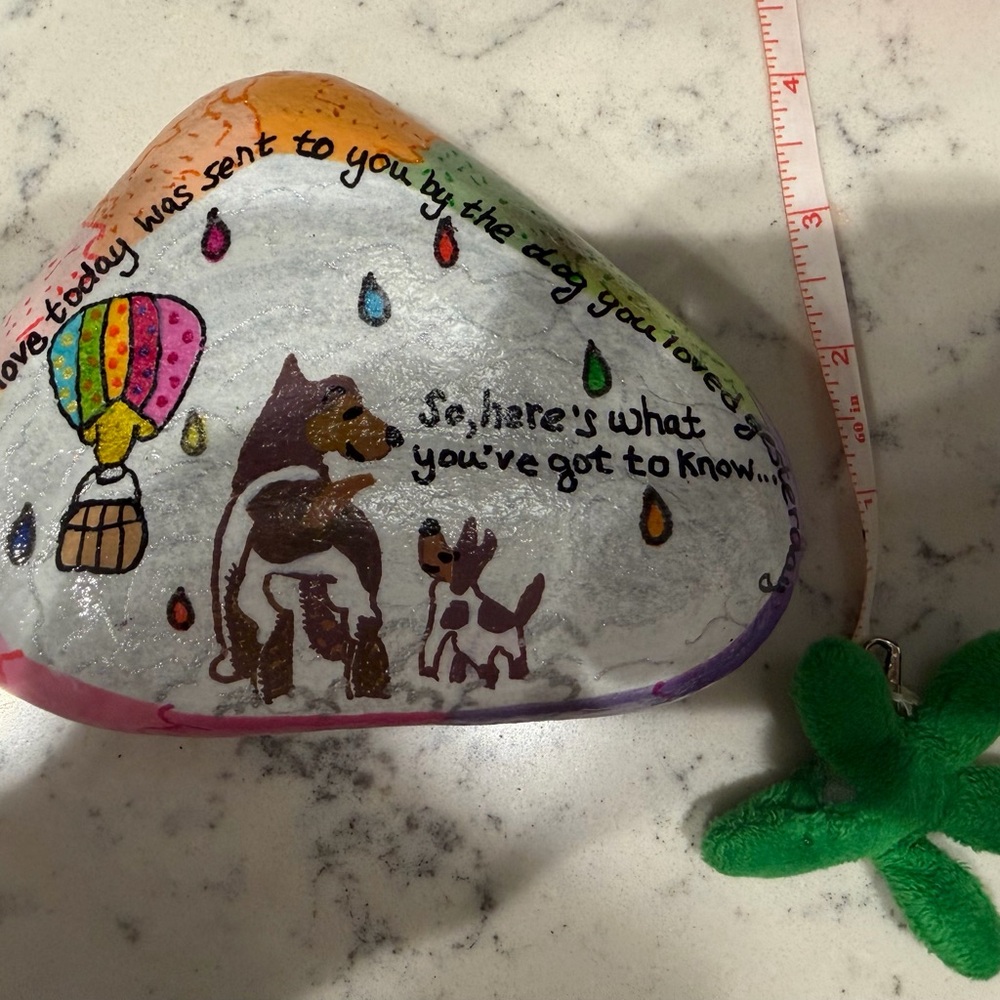 Hand-Painted, Colorful Memory Rock for Dogs - Picture 12 of 12